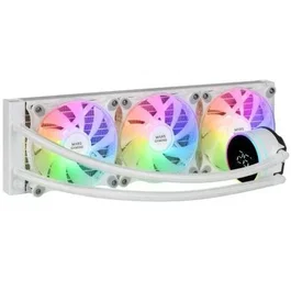 Mars Gaming Refrigeración Líquida FRGB ML-LCD 360 Blanco 360mm Iluminación ARGB Pantalla LCD Monitoreo Temperatura